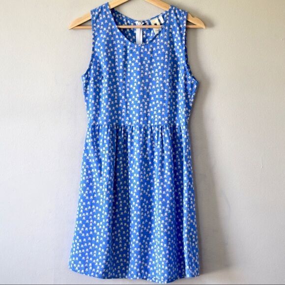 NEEDLE & THREAD Dress, Blue & White, Size Small - Picture 1 of 9